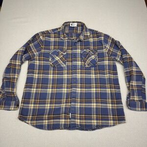 MuskOx Flannel Shirt Mens XXL Plaid Heavyweight Workwear Outdoor Cotton Western